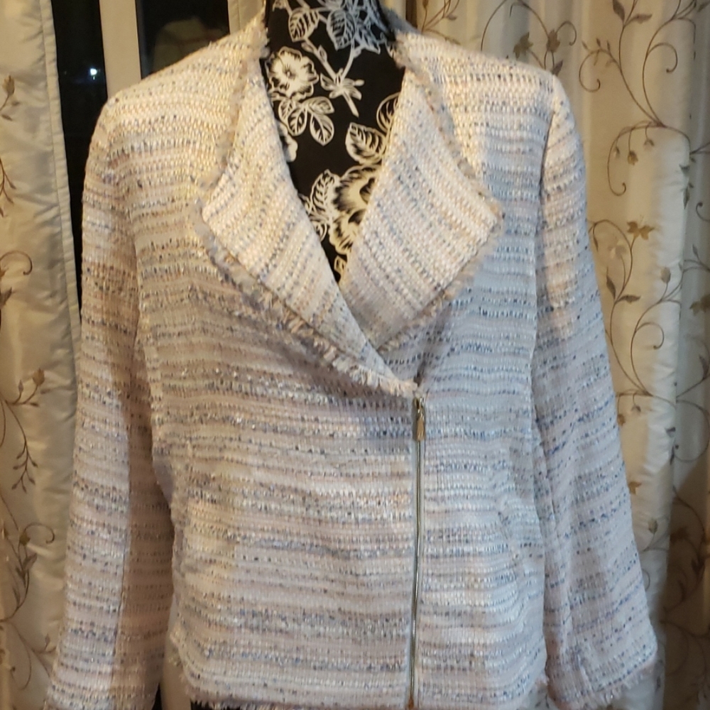 CeCe Tweed Women's Moto Jacket.